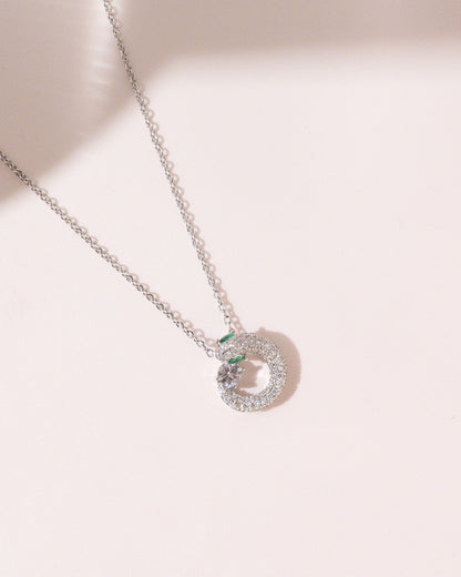 Silver Serpent Emerald studded