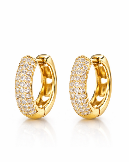 Diamond Studded hoops