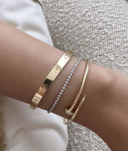 Love Cuff Gold Bracelet