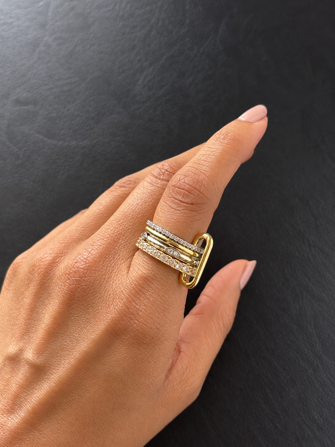 Aspen- Silver removable stack ring