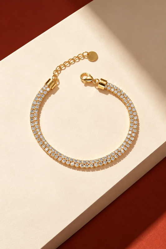 Double Layer Tennis Bracelet