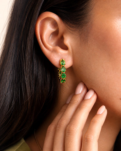 Emerald Hoops