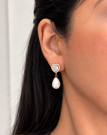 Polki Pearl Dangles