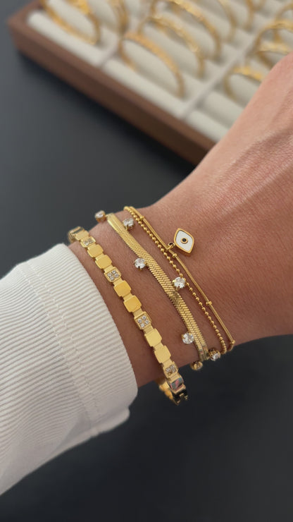 Diamond Snake Chain Bracelet